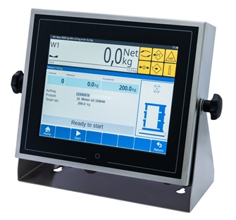 Bild WT1: frei-programmierbares High-End-Wägeterminal mit Touch-Display