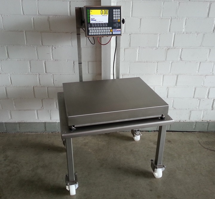 Bild KL3: mobile Plattformwaage für die Fleisch-Industrie