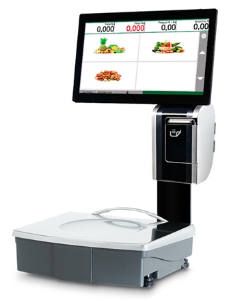 Bild LW3: PC-Laden-/Etikettierwaage in Theken-Ausführung mit Touchscreen
