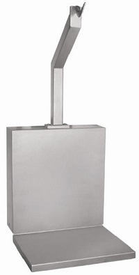 Bild WB6: Edelstahl-Wandwaage mit Fleischgalgen